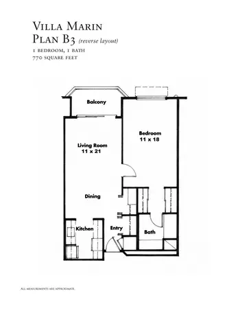 Floorplan of Villa Marin, Assisted Living, Nursing Home, Independent Living, CCRC, San Rafael, CA 18