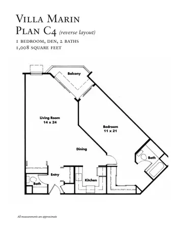 Floorplan of Villa Marin, Assisted Living, Nursing Home, Independent Living, CCRC, San Rafael, CA 19