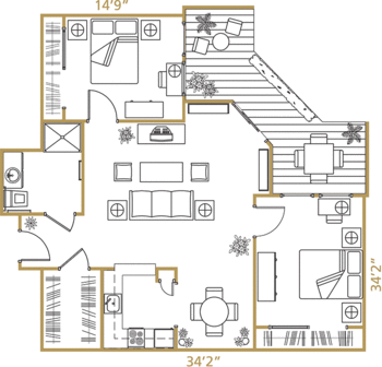 Floorplan of Baywood Court, Assisted Living, Nursing Home, Independent Living, CCRC, Castro Valley, CA 3