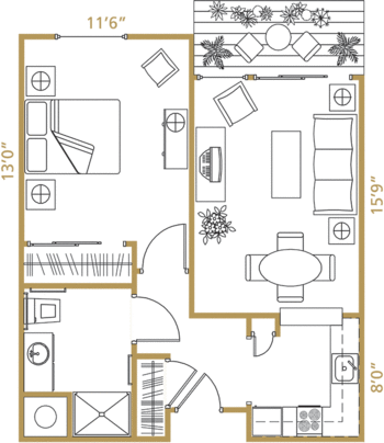 Floorplan of Baywood Court, Assisted Living, Nursing Home, Independent Living, CCRC, Castro Valley, CA 4
