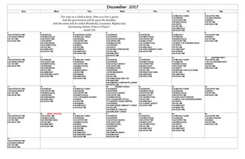 Activity Calendar of Inland Christian Home, Assisted Living, Nursing Home, Independent Living, CCRC, Ontario, CA 3
