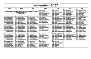 Activity Calendar of Inland Christian Home, Assisted Living, Nursing Home, Independent Living, CCRC, Ontario, CA 7