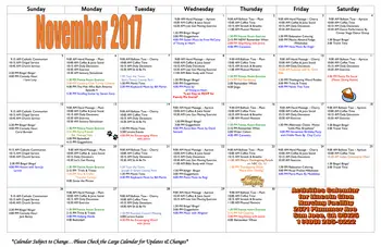 Activity Calendar of Lincoln Glen Manor, Assisted Living, Nursing Home, Independent Living, CCRC, San Jose, CA 9