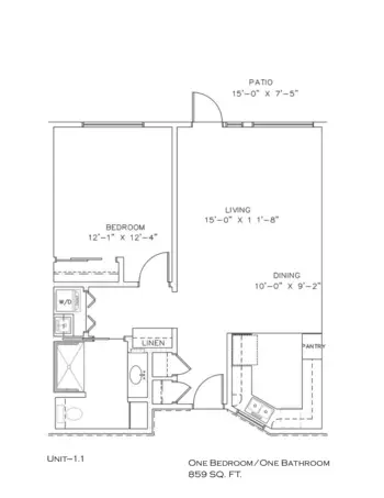 Floorplan of Meadowbrook Village, Assisted Living, Nursing Home, Independent Living, CCRC, Escondido, CA 7