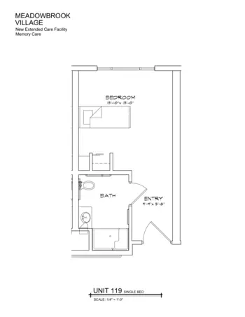 Floorplan of Meadowbrook Village, Assisted Living, Nursing Home, Independent Living, CCRC, Escondido, CA 11