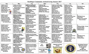 Activity Calendar of The Reutlinger, Assisted Living, Nursing Home, Independent Living, CCRC, Danville, CA 5