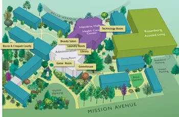 Campus Map of Aldersly, Assisted Living, Memory Care, Nursing Home, Independent Living, CCRC, San Rafael, CA 1