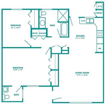 Floorplan of Palm Village, Assisted Living, Nursing Home, Independent Living, CCRC, Reedley, CA 10