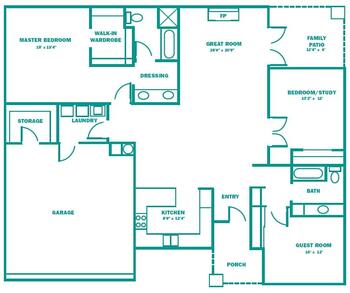 Floorplan of Palm Village, Assisted Living, Nursing Home, Independent Living, CCRC, Reedley, CA 11