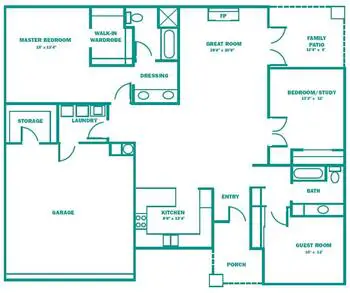 Floorplan of Palm Village, Assisted Living, Nursing Home, Independent Living, CCRC, Reedley, CA 12