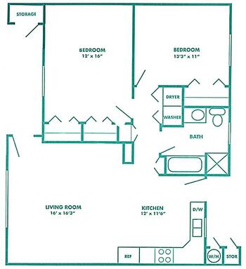 Floorplan of Palm Village, Assisted Living, Nursing Home, Independent Living, CCRC, Reedley, CA 17