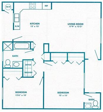 Floorplan of Palm Village, Assisted Living, Nursing Home, Independent Living, CCRC, Reedley, CA 16