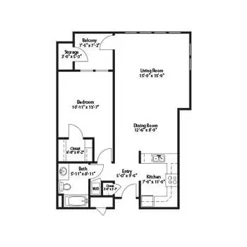 Floorplan of The Forum At Rancho San Antonio, Assisted Living, Nursing Home, Independent Living, CCRC, Cupertino, CA 2
