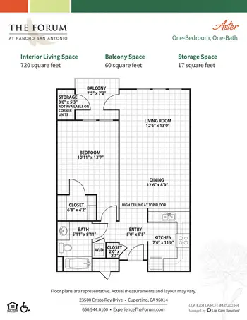 Floorplan of The Forum At Rancho San Antonio, Assisted Living, Nursing Home, Independent Living, CCRC, Cupertino, CA 3
