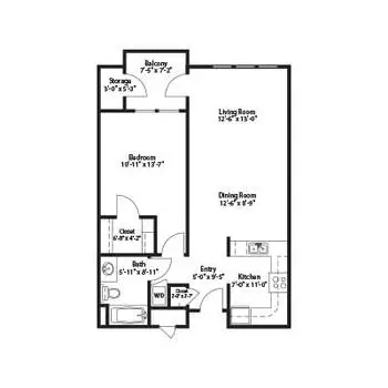 Floorplan of The Forum At Rancho San Antonio, Assisted Living, Nursing Home, Independent Living, CCRC, Cupertino, CA 4
