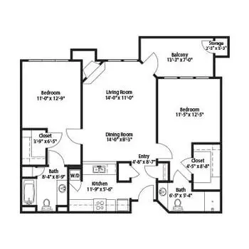 Floorplan of The Forum At Rancho San Antonio, Assisted Living, Nursing Home, Independent Living, CCRC, Cupertino, CA 8