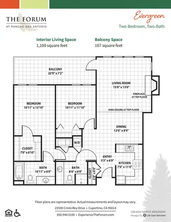 Floorplan of The Forum At Rancho San Antonio, Assisted Living, Nursing Home, Independent Living, CCRC, Cupertino, CA 11