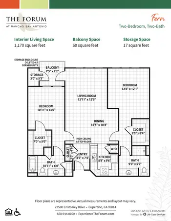 Floorplan of The Forum At Rancho San Antonio, Assisted Living, Nursing Home, Independent Living, CCRC, Cupertino, CA 13