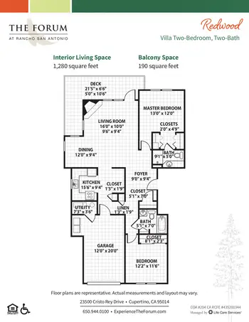 Floorplan of The Forum At Rancho San Antonio, Assisted Living, Nursing Home, Independent Living, CCRC, Cupertino, CA 17