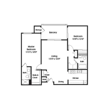Floorplan of Casa de las Campanas, Assisted Living, Nursing Home, Independent Living, CCRC, San Diego, CA 3