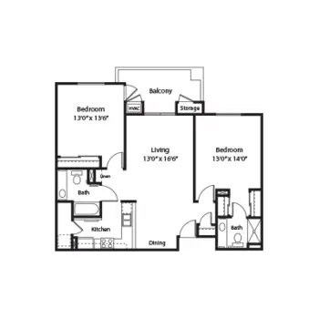 Floorplan of Casa de las Campanas, Assisted Living, Nursing Home, Independent Living, CCRC, San Diego, CA 11