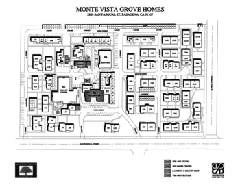 Campus Map of Monte Vista Grove, Assisted Living, Nursing Home, Independent Living, CCRC, Pasadena, CA 1