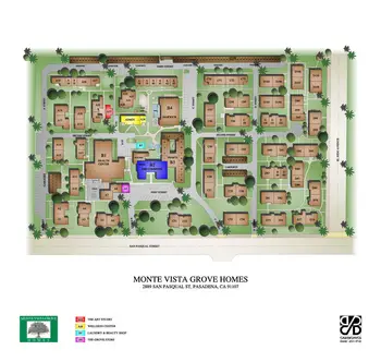 Campus Map of Monte Vista Grove, Assisted Living, Nursing Home, Independent Living, CCRC, Pasadena, CA 2
