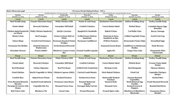 Dining menu of O’Connor Woods, Assisted Living, Nursing Home, Independent Living, CCRC, Stockton, CA 1
