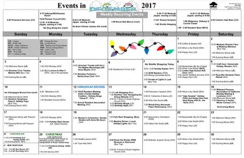 Activity Calendar of O’Connor Woods, Assisted Living, Nursing Home, Independent Living, CCRC, Stockton, CA 1