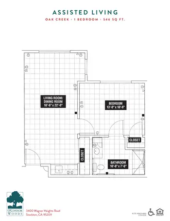 Floorplan of O’Connor Woods, Assisted Living, Nursing Home, Independent Living, CCRC, Stockton, CA 1