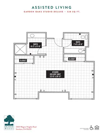 Floorplan of O’Connor Woods, Assisted Living, Nursing Home, Independent Living, CCRC, Stockton, CA 2