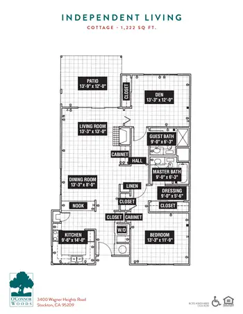 Floorplan of O’Connor Woods, Assisted Living, Nursing Home, Independent Living, CCRC, Stockton, CA 3