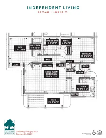 Floorplan of O’Connor Woods, Assisted Living, Nursing Home, Independent Living, CCRC, Stockton, CA 4