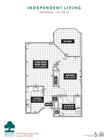 Floorplan of O’Connor Woods, Assisted Living, Nursing Home, Independent Living, CCRC, Stockton, CA 5