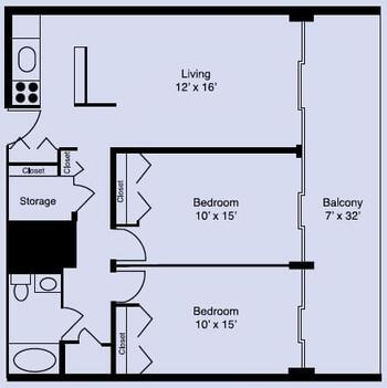 Floorplan of Villa Pueblo, Assisted Living, Nursing Home, Independent Living, CCRC, Pueblo, CO 2