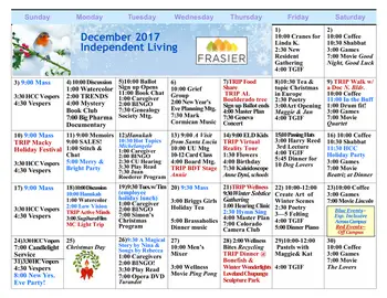 Activity Calendar of Frasier Meadows, Assisted Living, Nursing Home, Independent Living, CCRC, Boulder, CO 3