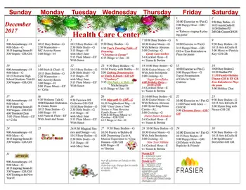 Activity Calendar of Frasier Meadows, Assisted Living, Nursing Home, Independent Living, CCRC, Boulder, CO 6