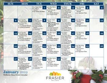 Activity Calendar of Frasier Meadows, Assisted Living, Nursing Home, Independent Living, CCRC, Boulder, CO 9