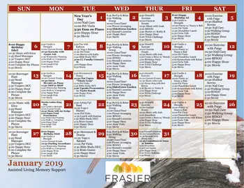 Activity Calendar of Frasier Meadows, Assisted Living, Nursing Home, Independent Living, CCRC, Boulder, CO 10