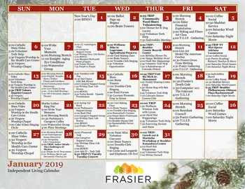 Activity Calendar of Frasier Meadows, Assisted Living, Nursing Home, Independent Living, CCRC, Boulder, CO 11