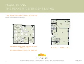 Floorplan of Frasier Meadows, Assisted Living, Nursing Home, Independent Living, CCRC, Boulder, CO 11