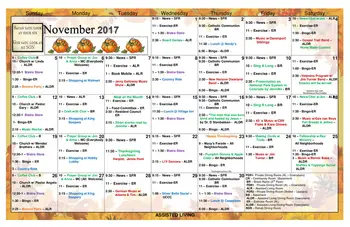 Activity Calendar of Grace Pointe Greeley, Assisted Living, Nursing Home, Independent Living, CCRC, Greeley, CO 6