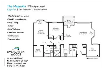 Floorplan of Evergreen Woods, Assisted Living, Nursing Home, Independent Living, CCRC, North Branford, CT 19