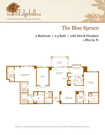 Floorplan of Edgehill, Assisted Living, Nursing Home, Independent Living, CCRC, Stamford, CT 3