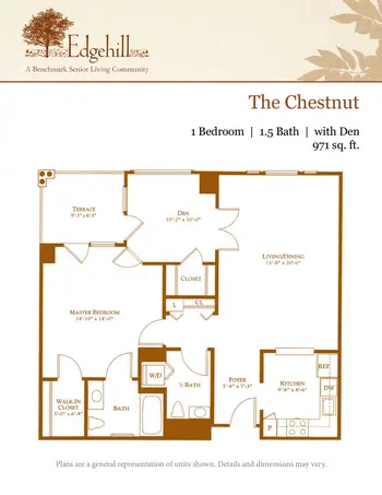 Floorplan of Edgehill, Assisted Living, Nursing Home, Independent Living, CCRC, Stamford, CT 5