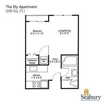 Floorplan of Seabury, Assisted Living, Nursing Home, Independent Living, CCRC, Bloomfield, CT 17