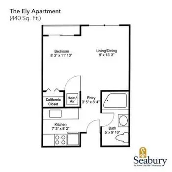 Floorplan of Seabury, Assisted Living, Nursing Home, Independent Living, CCRC, Bloomfield, CT 16