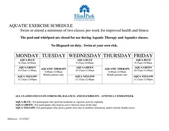 Activity Calendar of Elim Park, Assisted Living, Nursing Home, Independent Living, CCRC, Cheshire, CT 2