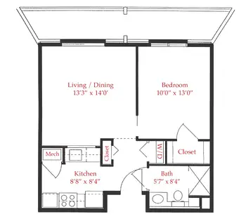 Floorplan of Elim Park, Assisted Living, Nursing Home, Independent Living, CCRC, Cheshire, CT 4