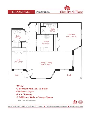 Floorplan of Elim Park, Assisted Living, Nursing Home, Independent Living, CCRC, Cheshire, CT 13